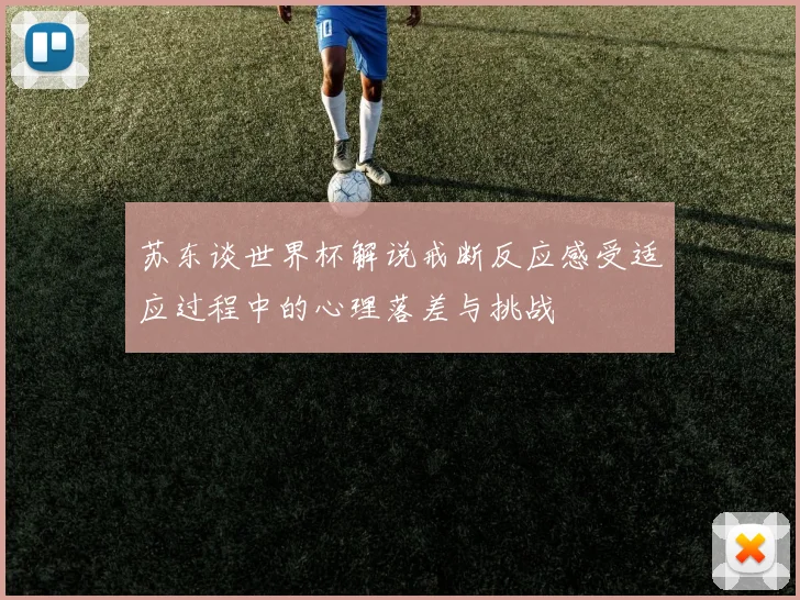 苏东谈世界杯解说戒断反应感受适应过程中的心理落差与挑战